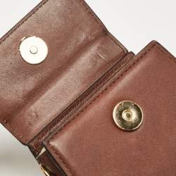 Jacquemus Dark Brown Leather Mini Le Chiquito Top Handle Bag