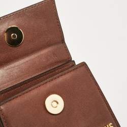 Jacquemus Dark Brown Leather Mini Le Chiquito Top Handle Bag