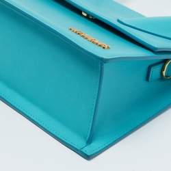 Jacquemus Light Blue Leather Grand Le Chiquito Top Handle Bag