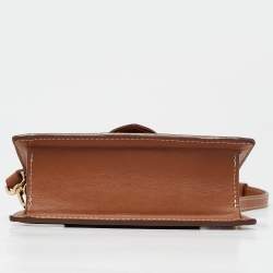 Pre Owned Jacquemus Brown Leather Mini Le Bambino Top Handle Bag