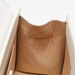 Jacquemus White Leather Le Chiquito Moyen Top Handle Bag