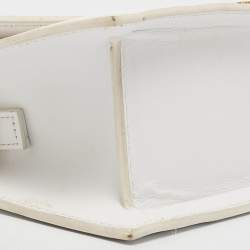 Jacquemus White Leather Le Chiquito Moyen Top Handle Bag