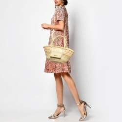 Jacquemus Cream Raffia and Leather Le Petit Panier Soleil Basket Bag