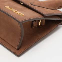 Pre Owned Jacquemus Brown Leather Le Chiquito Noeud Top Handle Bag