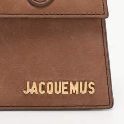 Pre Owned Jacquemus Brown Leather Le Chiquito Noeud Top Handle Bag