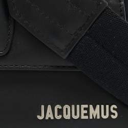 Pre Owned Jacquemus Black Leather Mini Le Chiquito Top Handle Bag
