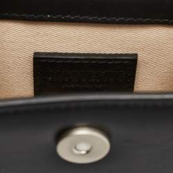 Pre Owned Jacquemus Black Leather Mini Le Chiquito Top Handle Bag