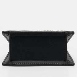 Pre Owned Jacquemus Black Leather Mini Le Chiquito Top Handle Bag