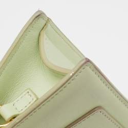 Jacquemus Light Green Leather Le Bambino Mini Top Handle Bag.