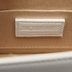 Pre Owned Jacquemus White Leather Le Chiquito Moyen Top Handle Bag