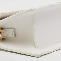 Pre Owned Jacquemus White Leather Le Chiquito Moyen Top Handle Bag