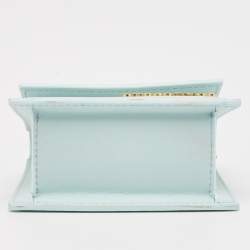Jacquemus Light Blue Leather Mini Le Chiquito Top Handle Bag