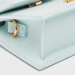 Jacquemus Light Blue Leather Mini Le Chiquito Top Handle Bag