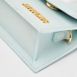 Jacquemus Light Blue Leather Mini Le Chiquito Top Handle Bag