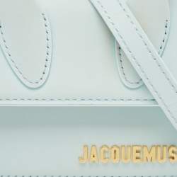 Jacquemus Light Blue Leather Mini Le Chiquito Top Handle Bag