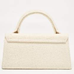 مملوكة مسبقًا Jacquemus Off White Canvas Long Le Chiquito Top Handle Bag