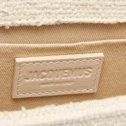 مملوكة مسبقًا Jacquemus Off White Canvas Long Le Chiquito Top Handle Bag