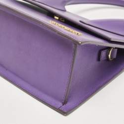 Pre Owned Jacquemus Purple Leather Grand Le Chiquito Top Handle Bag