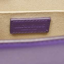 Pre Owned Jacquemus Purple Leather Grand Le Chiquito Top Handle Bag