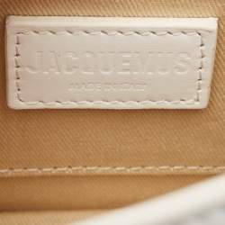 Pre Owned Jacquemus White Leather Le Chiquito Moyen Top Handle Bag