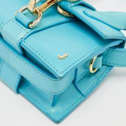 Jacquemus Light Blue Leather Mini Le Chiquito Montagne Top Handle Bag