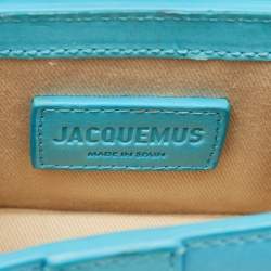 Jacquemus Light Blue Leather Mini Le Chiquito Montagne Top Handle Bag