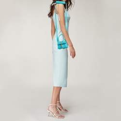 Jacquemus Light Blue Leather Mini Le Chiquito Montagne Top Handle Bag