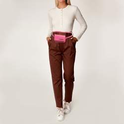 Jacquemus Pink Croc Embossed Leather La Riviera Double Tour Belt Bag