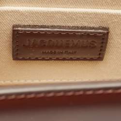 Pre Owned Jacquemus Dark Brown Leather Le Chiquito Moyen Cordao Top Handle Bag