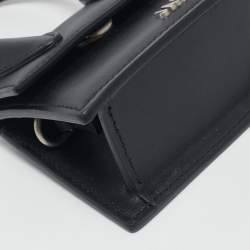 Pre Owned Jacquemus Black Leather Mini Le Chiquito Top Handle Bag