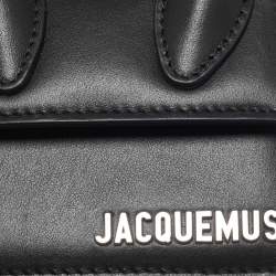 Pre Owned Jacquemus Black Leather Mini Le Chiquito Top Handle Bag