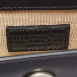 Pre Owned Jacquemus Black Leather Mini Le Chiquito Top Handle Bag