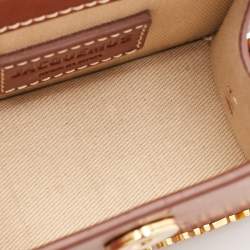 Jacquemus Brown Leather Mini Le Chiquito Top Handle Bag