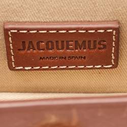 Jacquemus Brown Leather Mini Le Chiquito Top Handle Bag