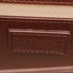 Pre Owned Jacquemus Dark Brown Leather Le Grand Bambino Top Handle Bag