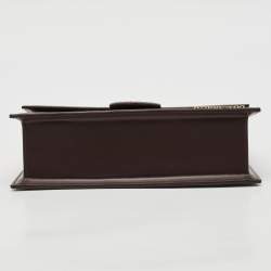 Pre Owned Jacquemus Dark Brown Leather Le Grand Bambino Top Handle Bag