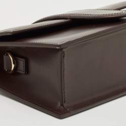 Pre Owned Jacquemus Dark Brown Leather Le Grand Bambino Top Handle Bag