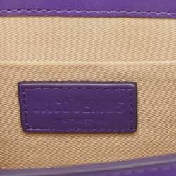 Jacquemus Purple Leather Le Chiquito Noeud Top Handle Bag