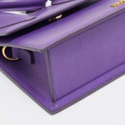 Jacquemus Purple Leather Le Chiquito Noeud Top Handle Bag