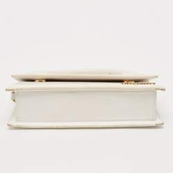 Jacquemus White Leather Long Le Chiquito Top Handle Bag