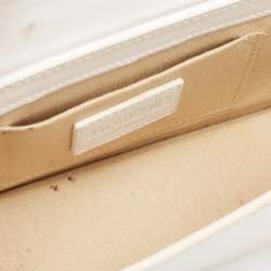 Jacquemus White Leather Long Le Chiquito Top Handle Bag
