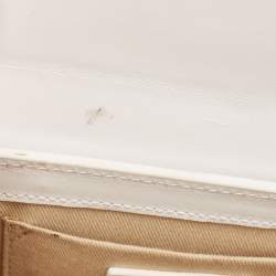 Jacquemus White Leather Long Le Chiquito Top Handle Bag