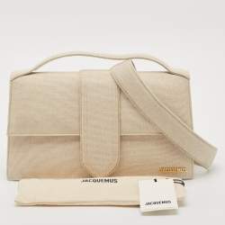 Pre Owned Jacquemus Light Beige Fabric Le Bambinou Top Handle Bag