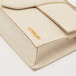 Pre Owned Jacquemus Light Beige Fabric Le Bambinou Top Handle Bag