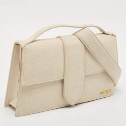 Pre Owned Jacquemus Light Beige Fabric Le Bambinou Top Handle Bag