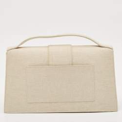 Pre Owned Jacquemus Light Beige Fabric Le Bambinou Top Handle Bag