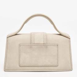 Pre Owned Jacquemus Beige Nubuck Leather Mini Le Bambino Top Handle Bag