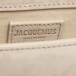 Pre Owned Jacquemus Beige Nubuck Leather Mini Le Bambino Top Handle Bag