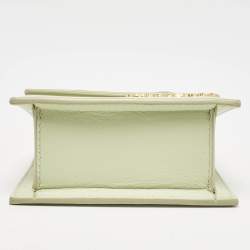 Jacquemus Light Green Leather Mini Le Chiquito Top Handle Bag