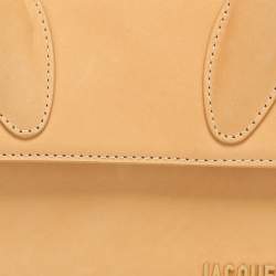 Jacquemus Light Brown Leather Le Chiquito Moyen Top Handle Bag